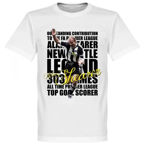 Newcastle United Shearer Legend T-Shirt - Wit