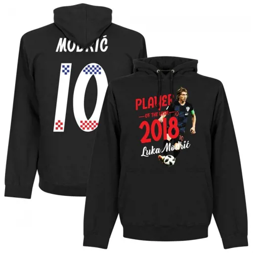 Kroatië Modric Player Of The Year Hoodie - Zwart