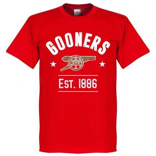 Arsenal fan t-shirt EST 1886 - Rood