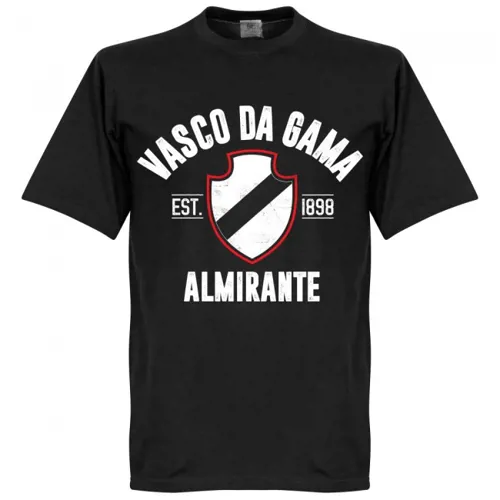Vasco Da Gama EST 1898 T-shirt - Zwart 