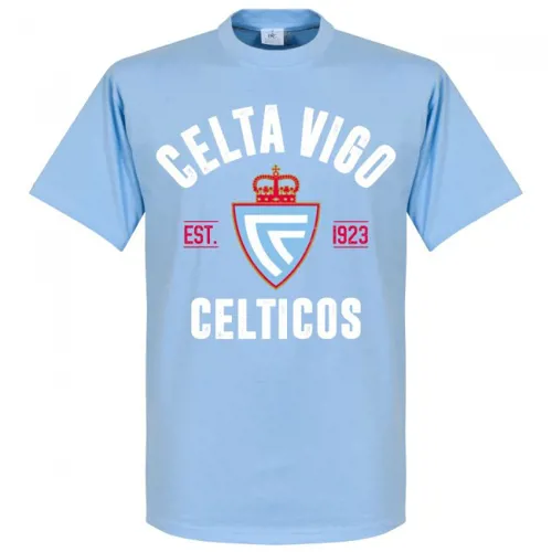 Celta De Vigo T-Shirt EST 1923 - Licht blauw