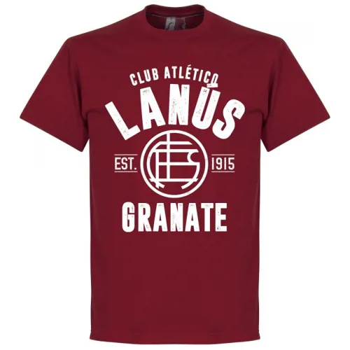 CA Lanus EST 1915 T-Shirt - Bordeaux Rood