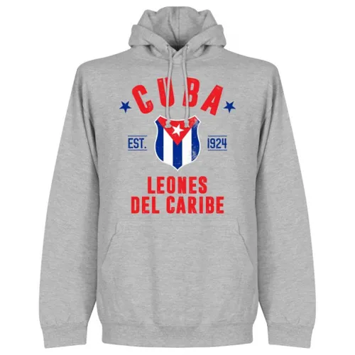 Cuba hoodie EST 1924 - Grijs