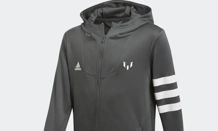 Het grijze adidas Messi joggingspak voor kinderen