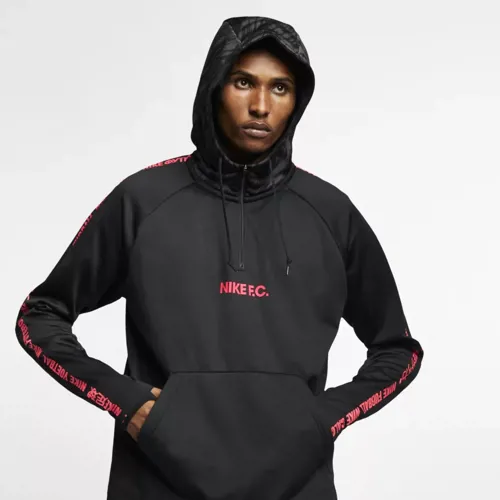 Nike FC training hoodie - Zwart/Roze