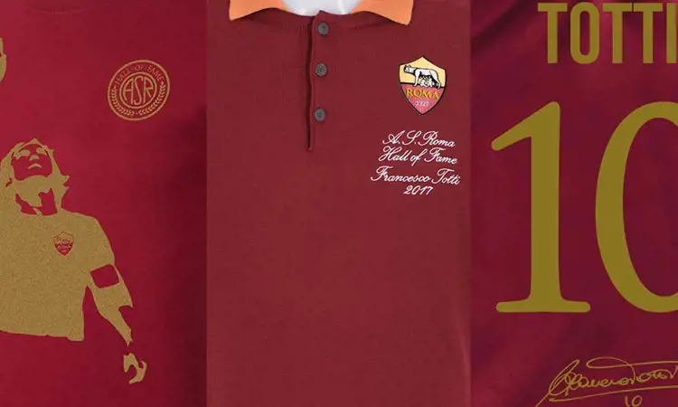 Het Totti Hall Of Fame AS Roma voetbalshirt en collectie