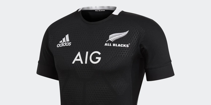Het All Blacks rugbyshirt voor het WK van 2019