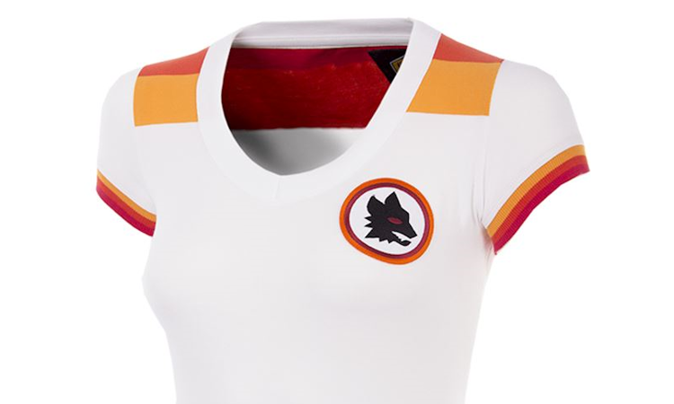 Het AS Roma retro voetbalshirt voor vrouwen COPA Football AS Roma Retro Logo Sweater Black Out |Sportus.nl
