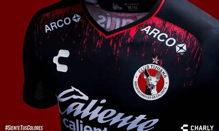 Het Club Tijuana 3e voetbalshirt voor 2019 en het iconische logo