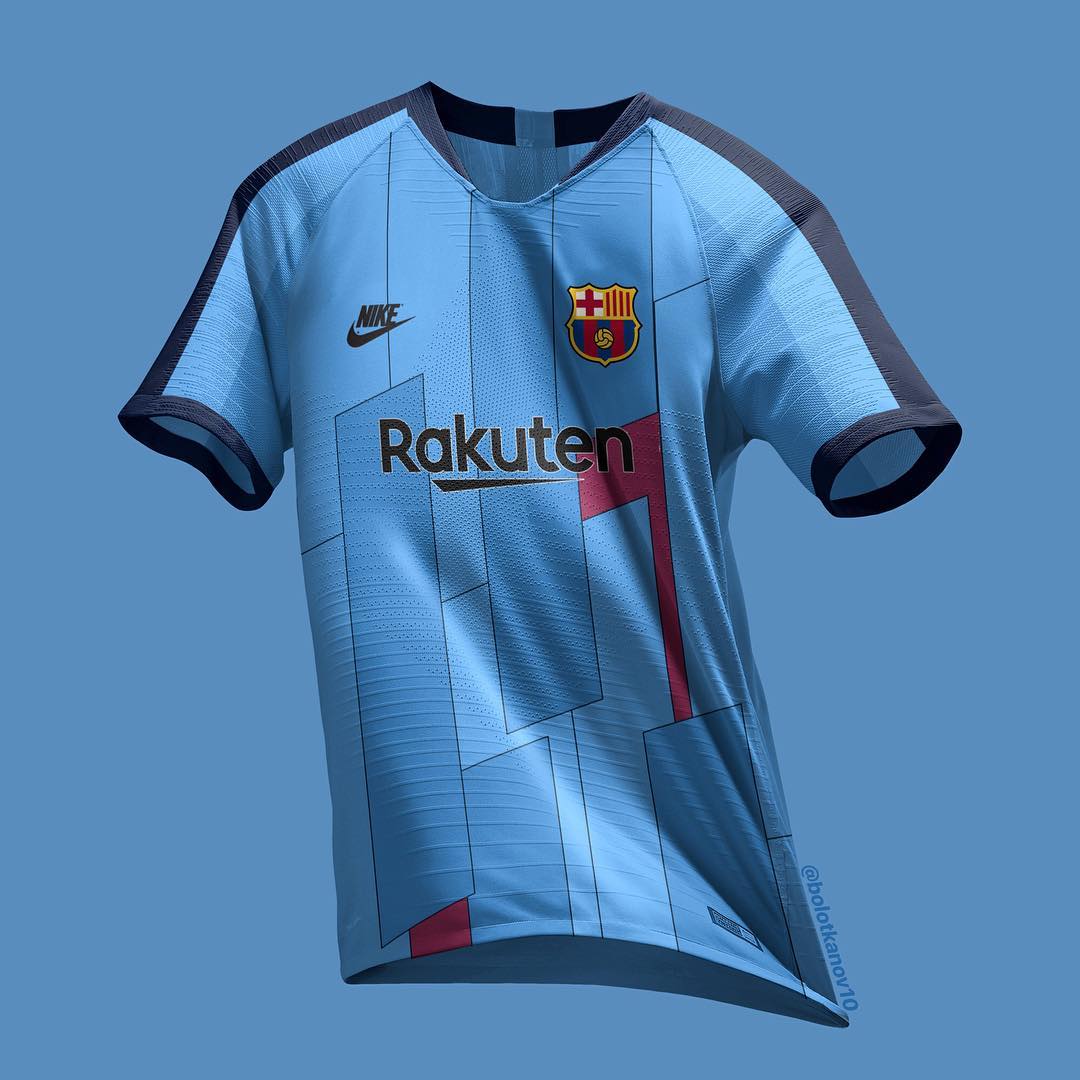 Het Barcelona concept 3e voetbalshirt voor 2019 - Voetbalshirts.com