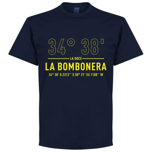 Boca Juniors La Bombera Coordinates T-Shirt - Navy