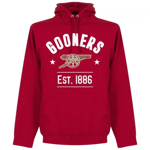 Arsenal hoodie EST 1886 - Rood