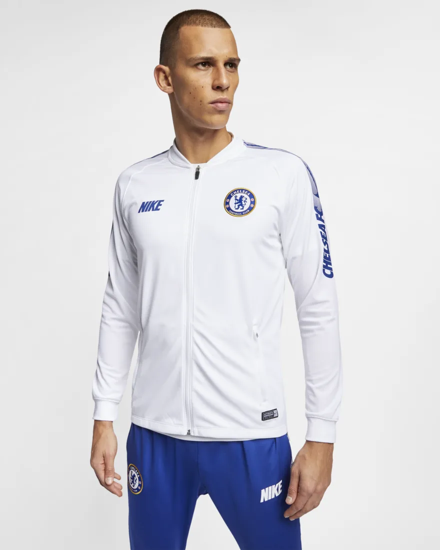 Tegen Succes Moederland Het wit/blauwe Chelsea trainingspak voor 2019 - Voetbalshirts.com