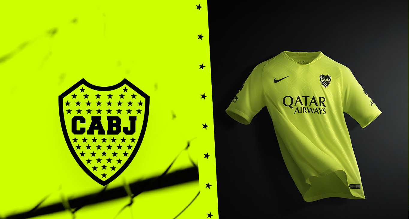 Het fel gele Boca Juniors 3e voetbalshirt voor 2019