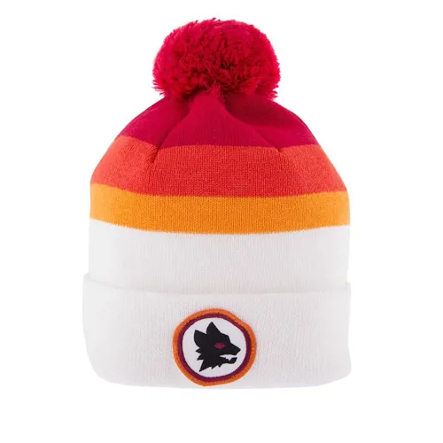 AS Roma retro Beanie - Wit/Rood/Geel