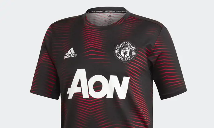 Het nieuwe Manchester United warming-up shirt en trainingsshirt 2019