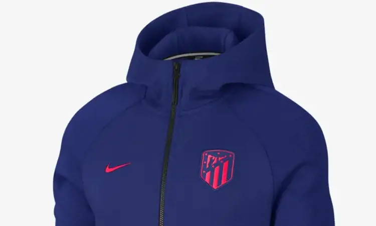 Het blauw roze Atletico Madrid Nike tech fleece pak voor 2019
