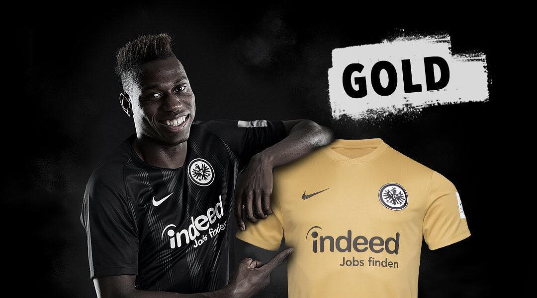Eintracht Frankfurt draagt gouden 3e voetbalshirt in 2019-2020