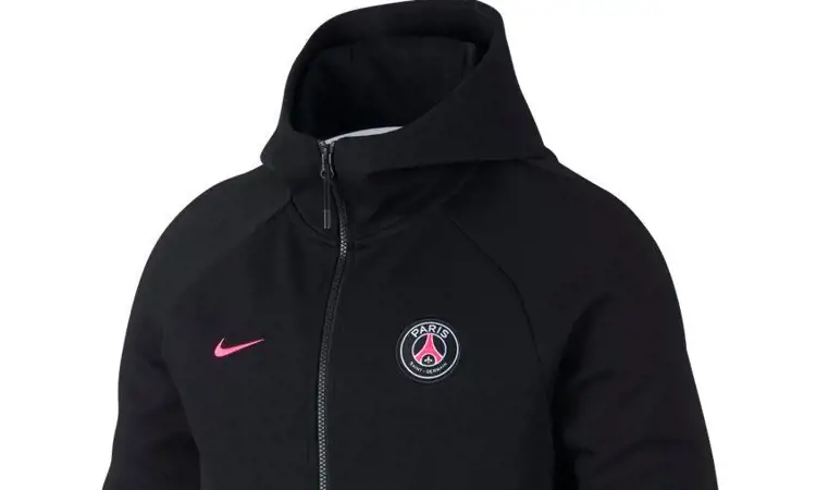 Het zwart/roze Paris Saint Germain tech fleece pak voor 2019
