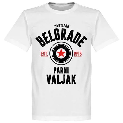 Partizan Belgrado t-shirt EST 1945 - Wit