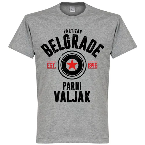 Partizan Belgrado t-shirt EST 1945 - Grijs