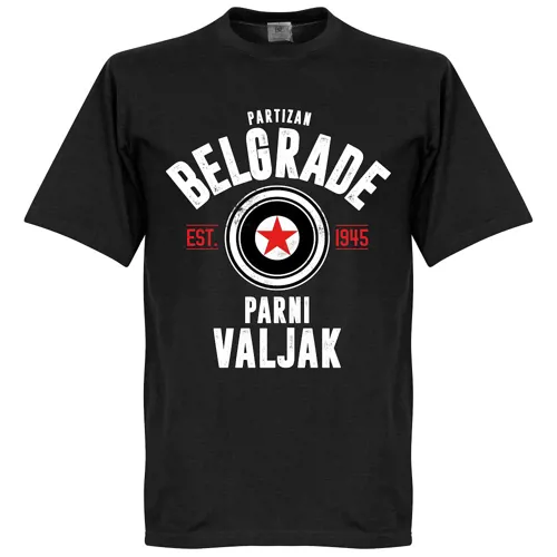 Partizan Belgrado t-shirt EST 1945 - Zwart