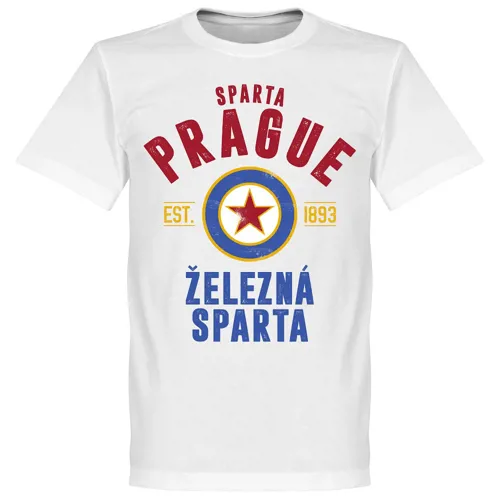 Sparta Praag t-shirt EST 1893 - Wit