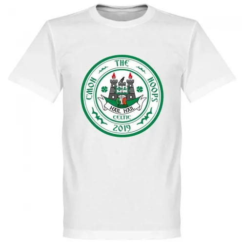 Celtic C'mon The Hoops T-Shirt - Wit