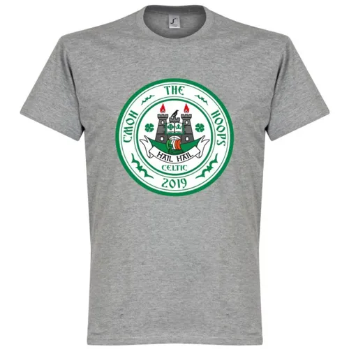 Celtic C'mon The Hoops T-Shirt - Grijs