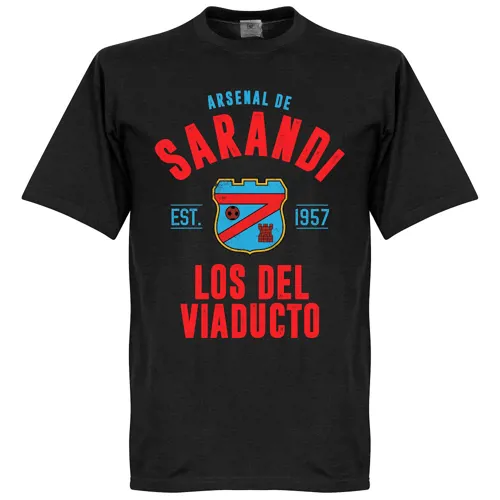Arsenal Sarandi t-shirt EST 1957 - Zwart