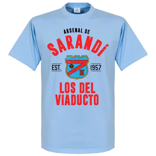 Arsenal Sarandi t-shirt EST 1957 - Licht blauw