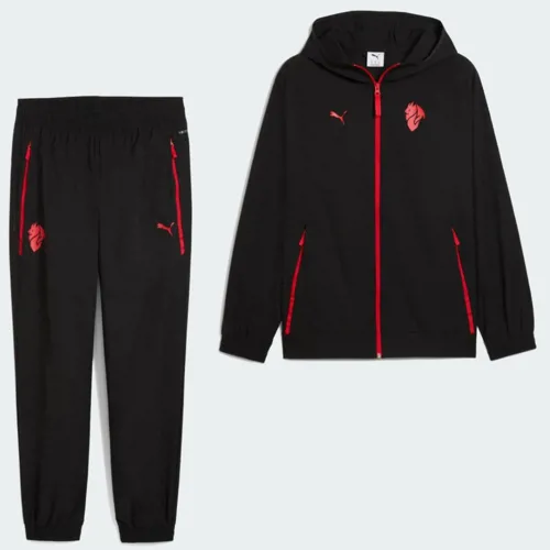 AC Milan Pumatech woven presentatiepak 2025-2026 - Zwart/Rood