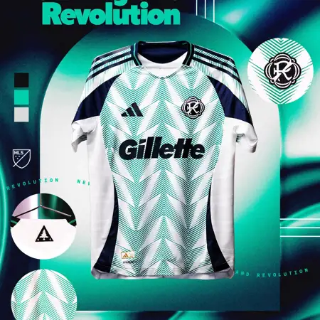 New England Revolution uitshirt 2025-2026 geïnspireerd door vlag