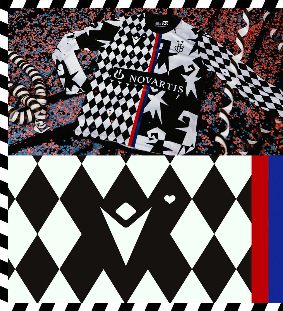 Dit is het FC Basel carnavalsvoetbalshirt 2024