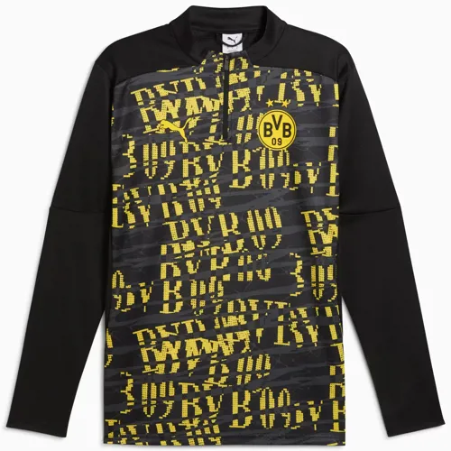 Borussia Dortmund pré match training sweater 2025 - Zwart/Grijs/Geel