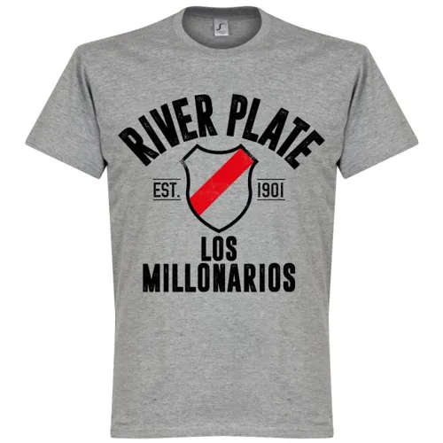 River Plate EST 1901 T-Shirt - Grijs