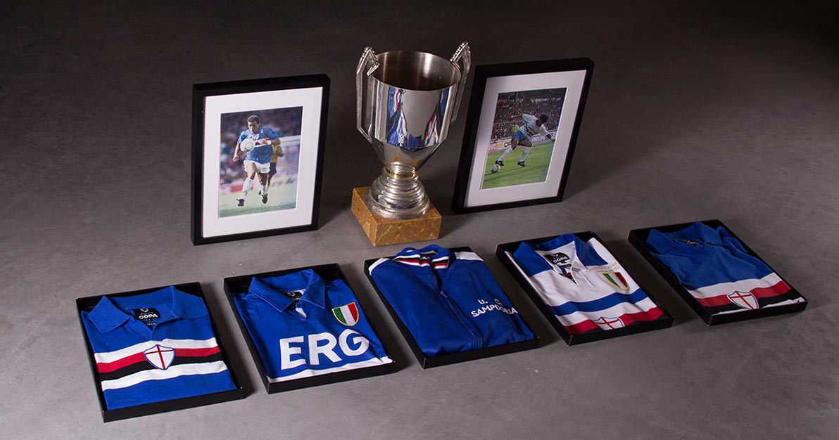 Sampdoria retro voetbalshirts en trainingsjack