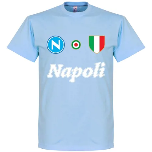Napoli team t-shirt 1987-1988 - Licht blauw