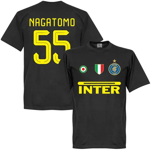 Inter Milan team t-shirt Nagatomo - Zwart 