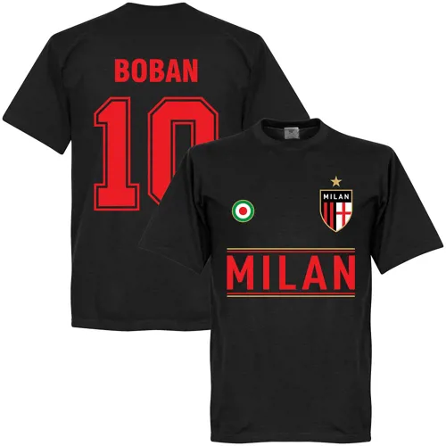 AC Milan Boban team t-shirt - Zwart