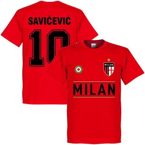 AC Milan Savicevic team t-shirt - Rood