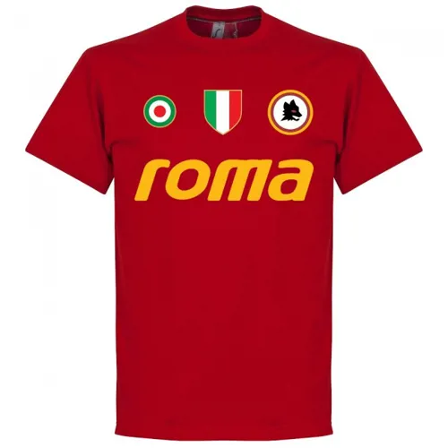AS Roma retro team t-shirt jaren '80 - Rood