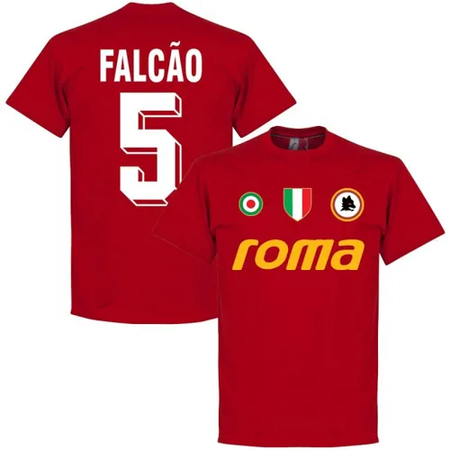 AS Roma retro team t-shirt jaren '80 Falcao