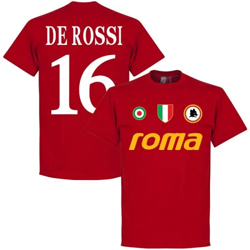 AS Roma retro team t-shirt jaren '80 De Rossi