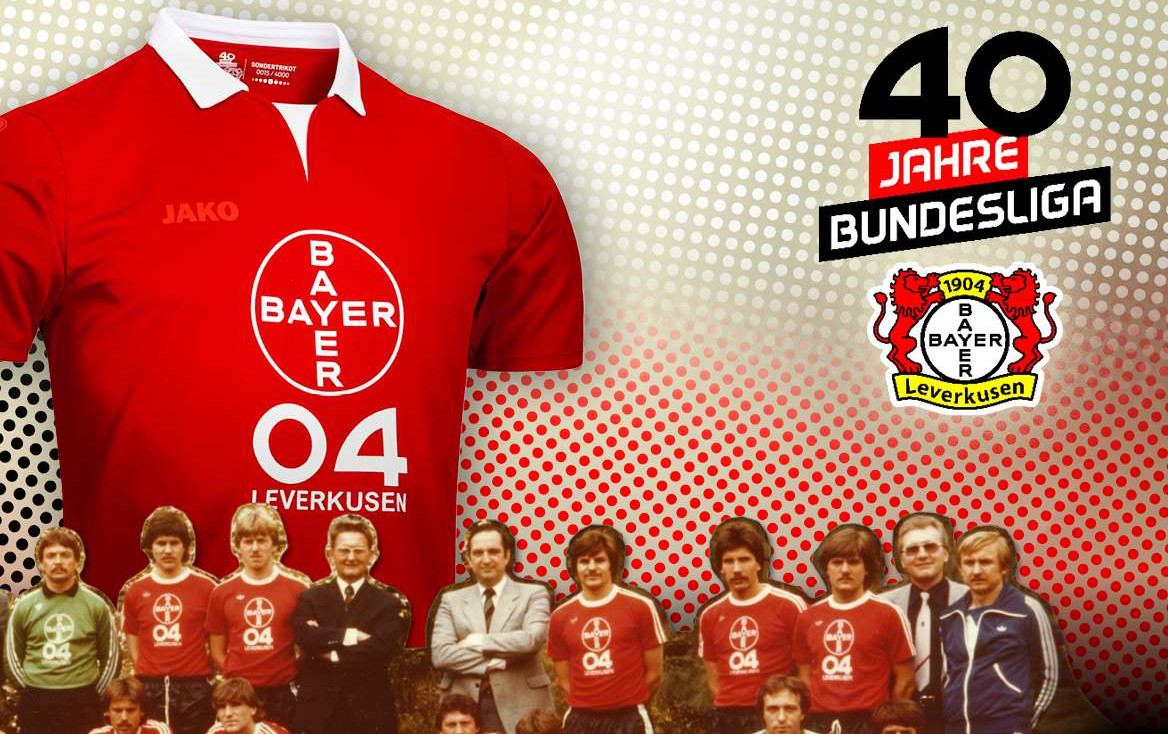 Het Bayer Leverkusen 40 years Bundesliga anniversary voetbalshirt