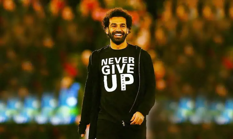 Never Give Up T-Shirt van Salah populair na behalen Champions League finale
