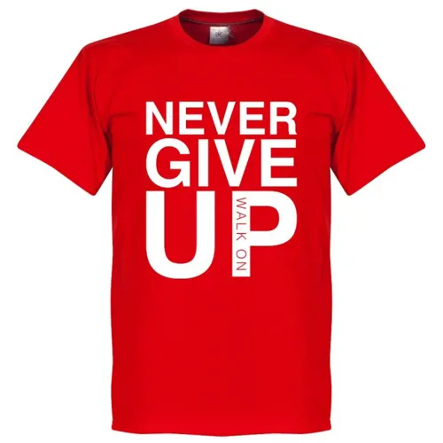 Salah Never Give Up T-Shirt - Rood
