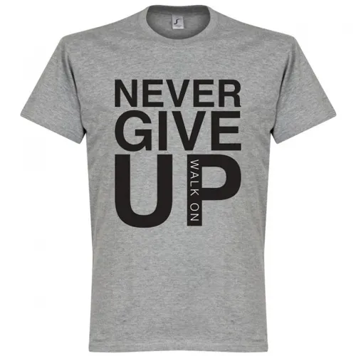 Salah Never Give Up Liverpool T-Shirt - Grijs 