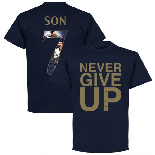 Tottenham Hotspur Never Give Up Son T-Shirt - Navy
