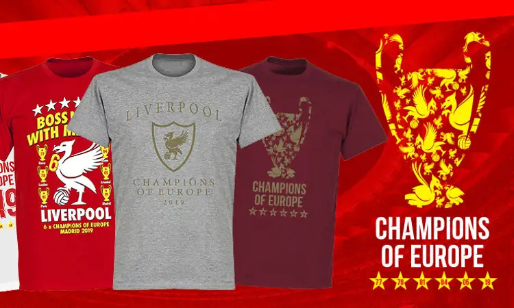 Liverpool Champions League 2019 winners t-shirts en hoodies